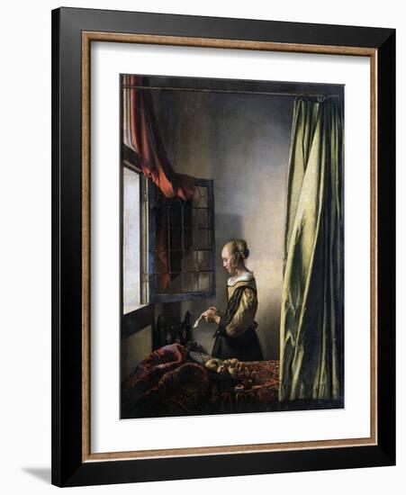 Girl Reading a Letter by an Open Window, Ca 1659-Johannes Vermeer-Framed Giclee Print