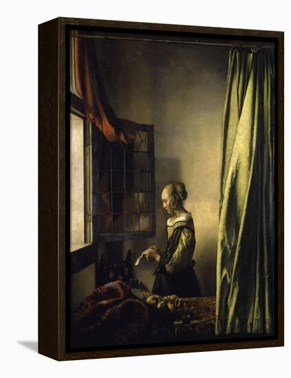 Girl Reading a Letter-Johannes Vermeer-Framed Premier Image Canvas