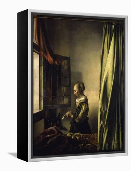 Girl Reading a Letter-Johannes Vermeer-Framed Premier Image Canvas