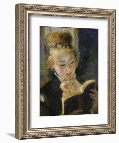 Girl Reading, c.1874-Pierre-Auguste Renoir-Framed Giclee Print