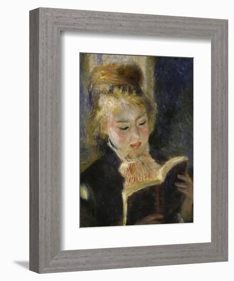 Girl Reading, c.1874-Pierre-Auguste Renoir-Framed Giclee Print