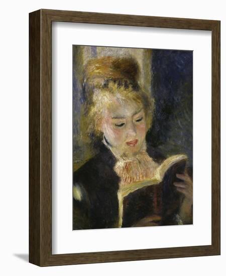 Girl Reading, c.1874-Pierre-Auguste Renoir-Framed Giclee Print