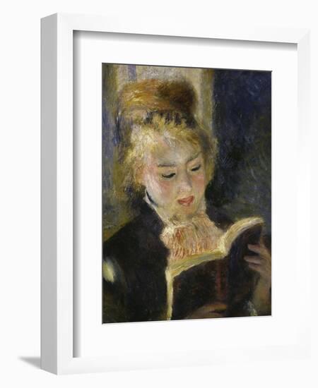 Girl Reading, c.1874-Pierre-Auguste Renoir-Framed Giclee Print