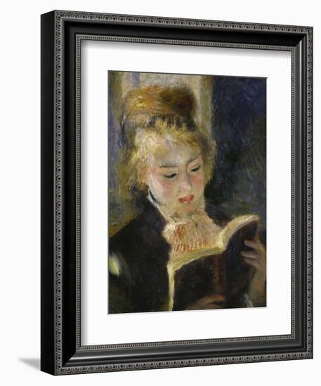 Girl Reading, c.1874-Pierre-Auguste Renoir-Framed Giclee Print