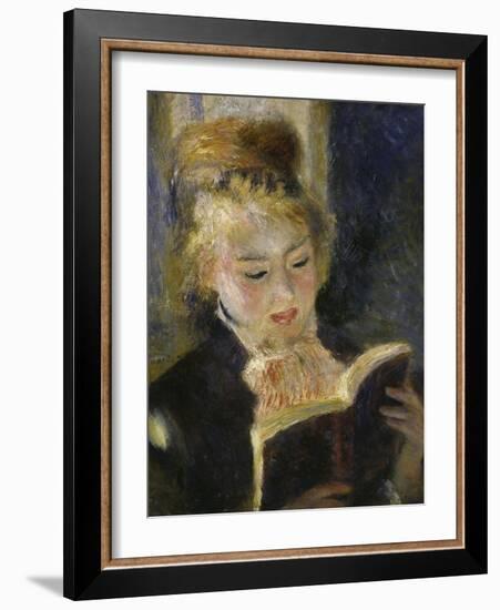 Girl Reading, c.1874-Pierre-Auguste Renoir-Framed Giclee Print