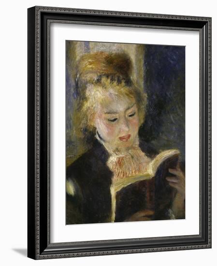 Girl Reading, c.1874-Pierre-Auguste Renoir-Framed Giclee Print