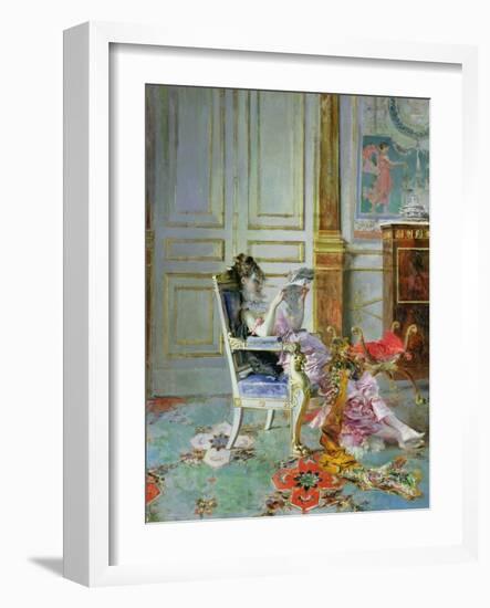 Girl Reading in a Salon, 1876-Giovanni Boldini-Framed Giclee Print