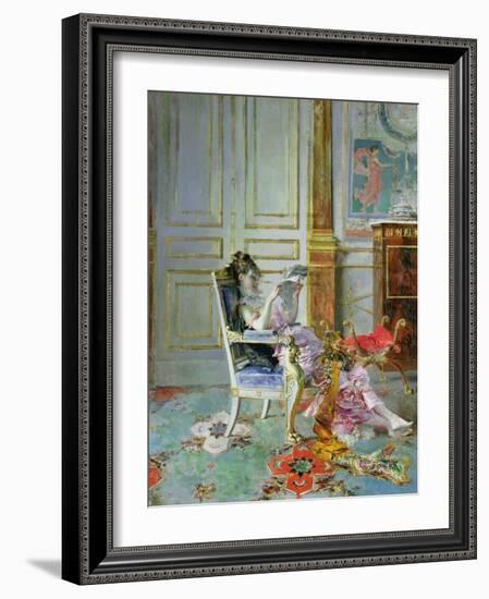 Girl Reading in a Salon, 1876-Giovanni Boldini-Framed Giclee Print