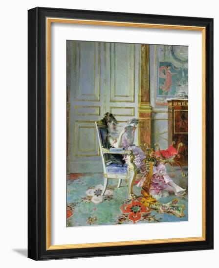 Girl Reading in a Salon, 1876-Giovanni Boldini-Framed Giclee Print