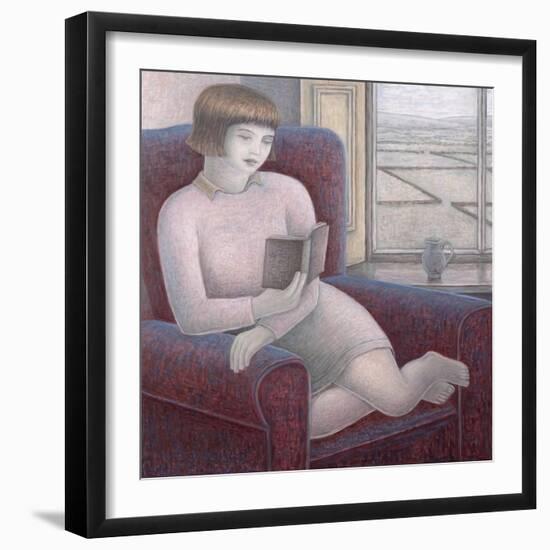 Girl Reading in Armchair-Ruth Addinall-Framed Giclee Print