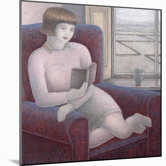 Girl Reading in Armchair-Ruth Addinall-Mounted Giclee Print