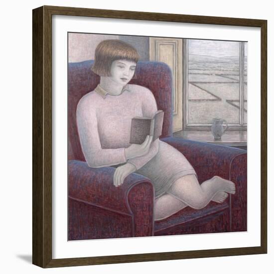 Girl Reading in Armchair-Ruth Addinall-Framed Giclee Print