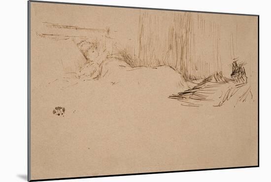 Girl Reading in Bed, C.1882-James Abbott McNeill Whistler-Mounted Giclee Print