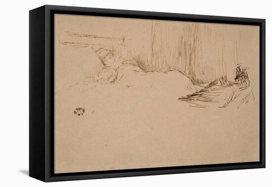 Girl Reading in Bed, C.1882-James Abbott McNeill Whistler-Framed Premier Image Canvas