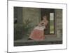 Girl Reading on a Stone Porch-Winslow Homer-Mounted Premium Giclee Print