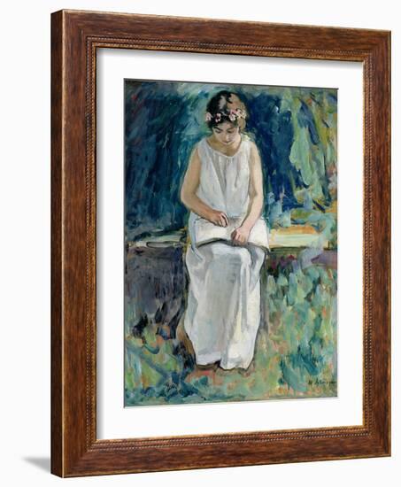 Girl Reading-Henri Lebasque-Framed Giclee Print