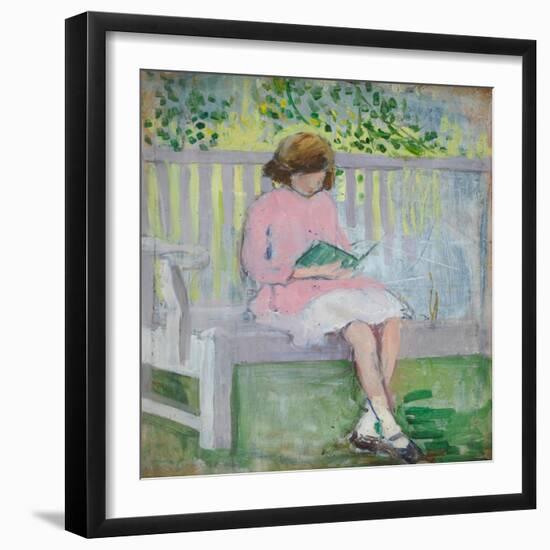 Girl Reading-Mary Ethel Hunter-Framed Giclee Print