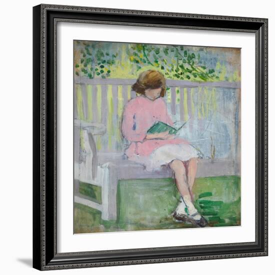 Girl Reading-Mary Ethel Hunter-Framed Giclee Print