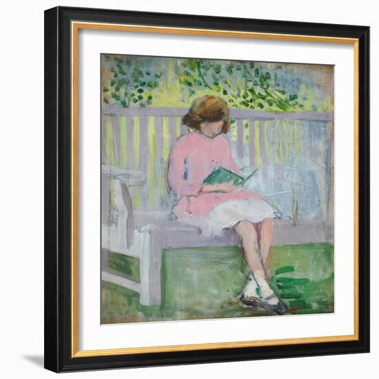 Girl Reading-Mary Ethel Hunter-Framed Giclee Print