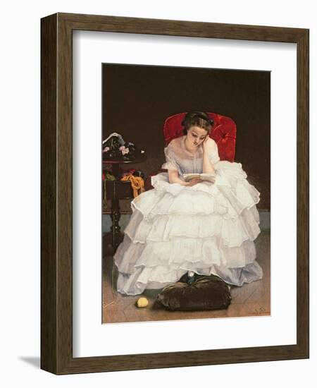 Girl Reading-Alfred Emile Léopold Stevens-Framed Giclee Print