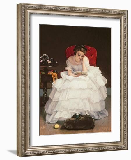 Girl Reading-Alfred Emile Léopold Stevens-Framed Giclee Print