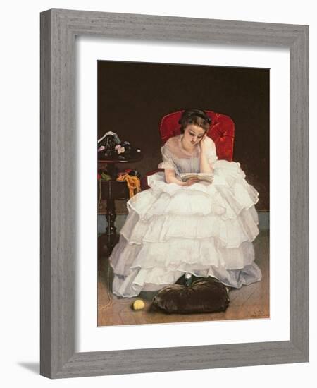 Girl Reading-Alfred Emile Léopold Stevens-Framed Giclee Print