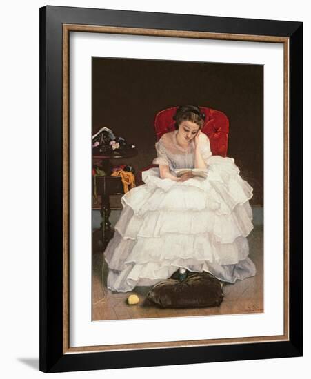 Girl Reading-Alfred Emile Léopold Stevens-Framed Giclee Print