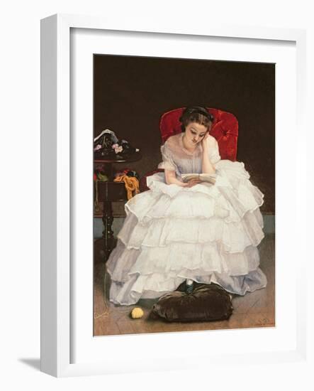 Girl Reading-Alfred Emile Léopold Stevens-Framed Giclee Print