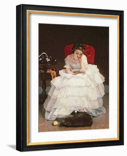 Girl Reading-Alfred Emile Léopold Stevens-Framed Giclee Print
