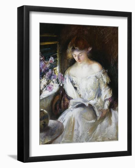 Girl Reading-Edmund Charles Tarbell-Framed Giclee Print