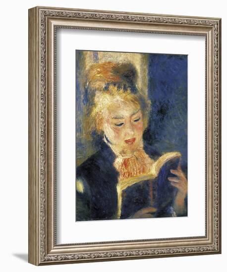 Girl Reading-Pierre-Auguste Renoir-Framed Art Print