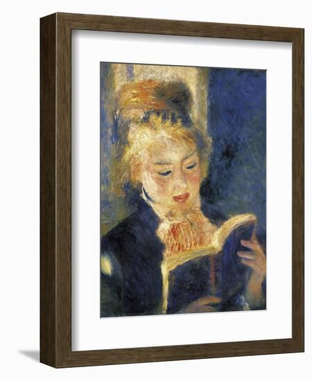 Girl Reading-Pierre-Auguste Renoir-Framed Art Print