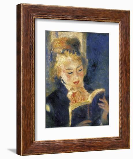 Girl Reading-Pierre-Auguste Renoir-Framed Art Print