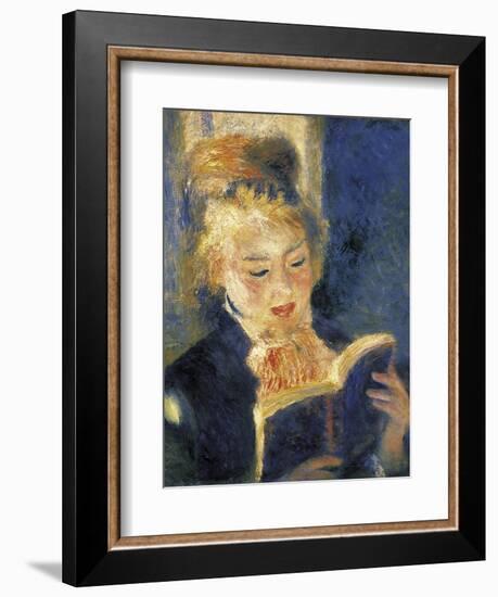 Girl Reading-Pierre-Auguste Renoir-Framed Art Print