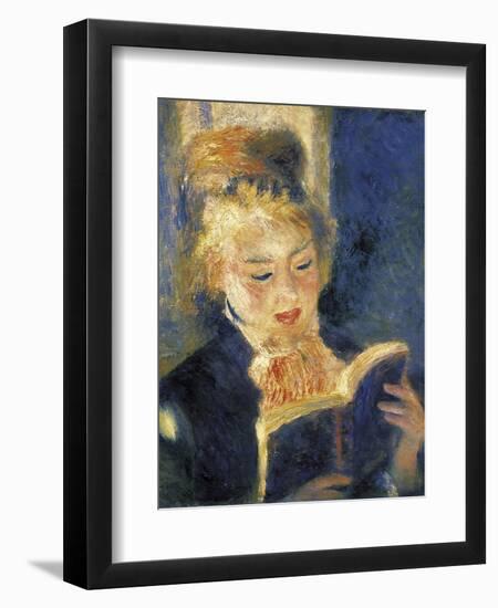 Girl Reading-Pierre-Auguste Renoir-Framed Art Print