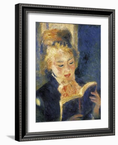 Girl Reading-Pierre-Auguste Renoir-Framed Art Print