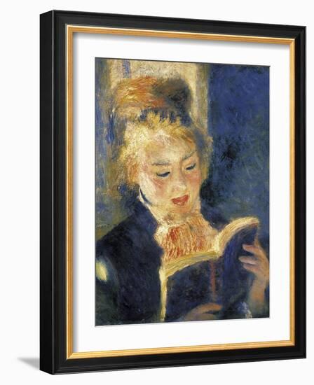 Girl Reading-Pierre-Auguste Renoir-Framed Art Print