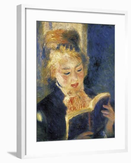 Girl Reading-Pierre-Auguste Renoir-Framed Art Print