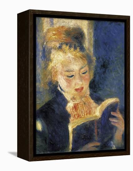 Girl Reading-Pierre-Auguste Renoir-Framed Stretched Canvas