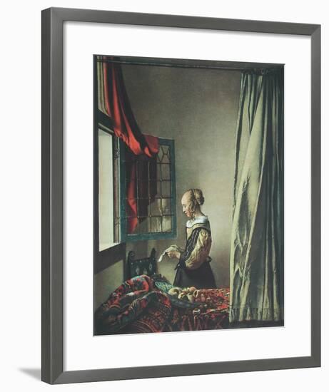 Girl Reaing a Letter-Johannes Vermeer-Framed Collectable Print