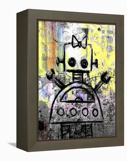 Girl Robot Color-Roseanne Jones-Framed Premier Image Canvas