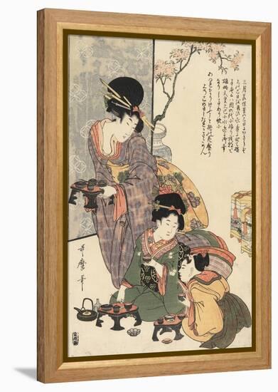 Girl's Festival (Hinamatsuri)-Kitagawa Utamaro-Framed Premier Image Canvas