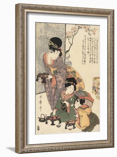 Girl's Festival (Hinamatsuri)-Kitagawa Utamaro-Framed Giclee Print