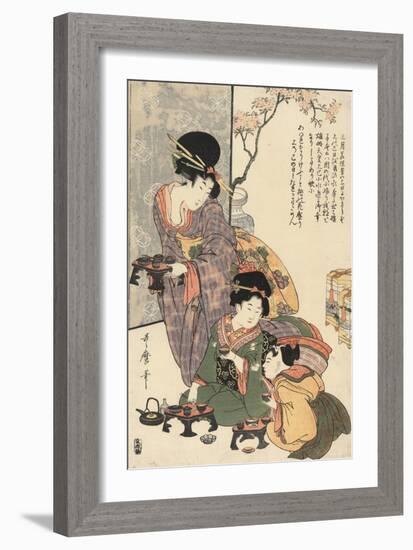 Girl's Festival (Hinamatsuri)-Kitagawa Utamaro-Framed Giclee Print