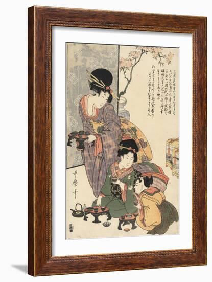 Girl's Festival (Hinamatsuri)-Kitagawa Utamaro-Framed Giclee Print