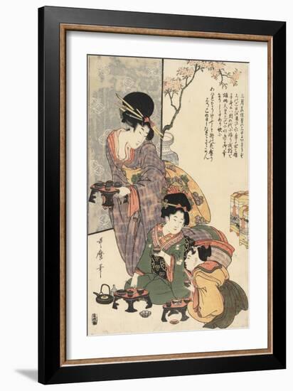 Girl's Festival (Hinamatsuri)-Kitagawa Utamaro-Framed Giclee Print