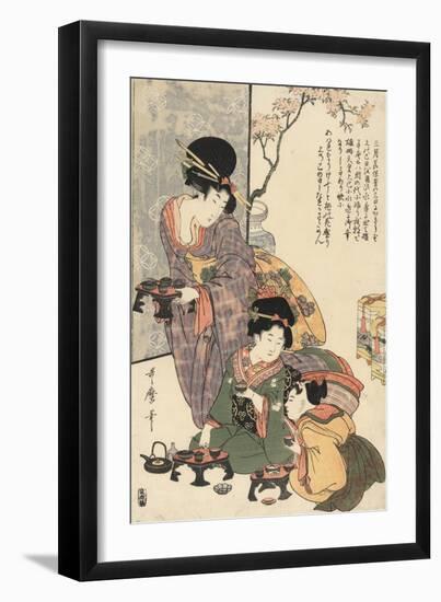Girl's Festival (Hinamatsuri)-Kitagawa Utamaro-Framed Giclee Print