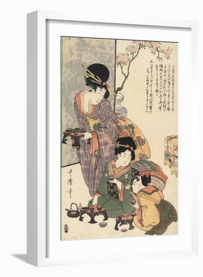 Girl's Festival (Hinamatsuri)-Kitagawa Utamaro-Framed Giclee Print