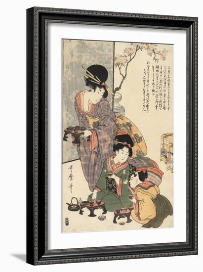 Girl's Festival (Hinamatsuri)-Kitagawa Utamaro-Framed Giclee Print