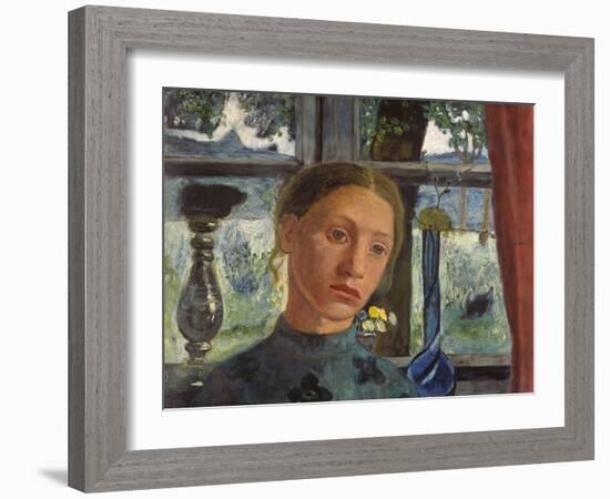 Girl's Head in Front of the Window-Paula Modersohn-Becker-Framed Giclee Print